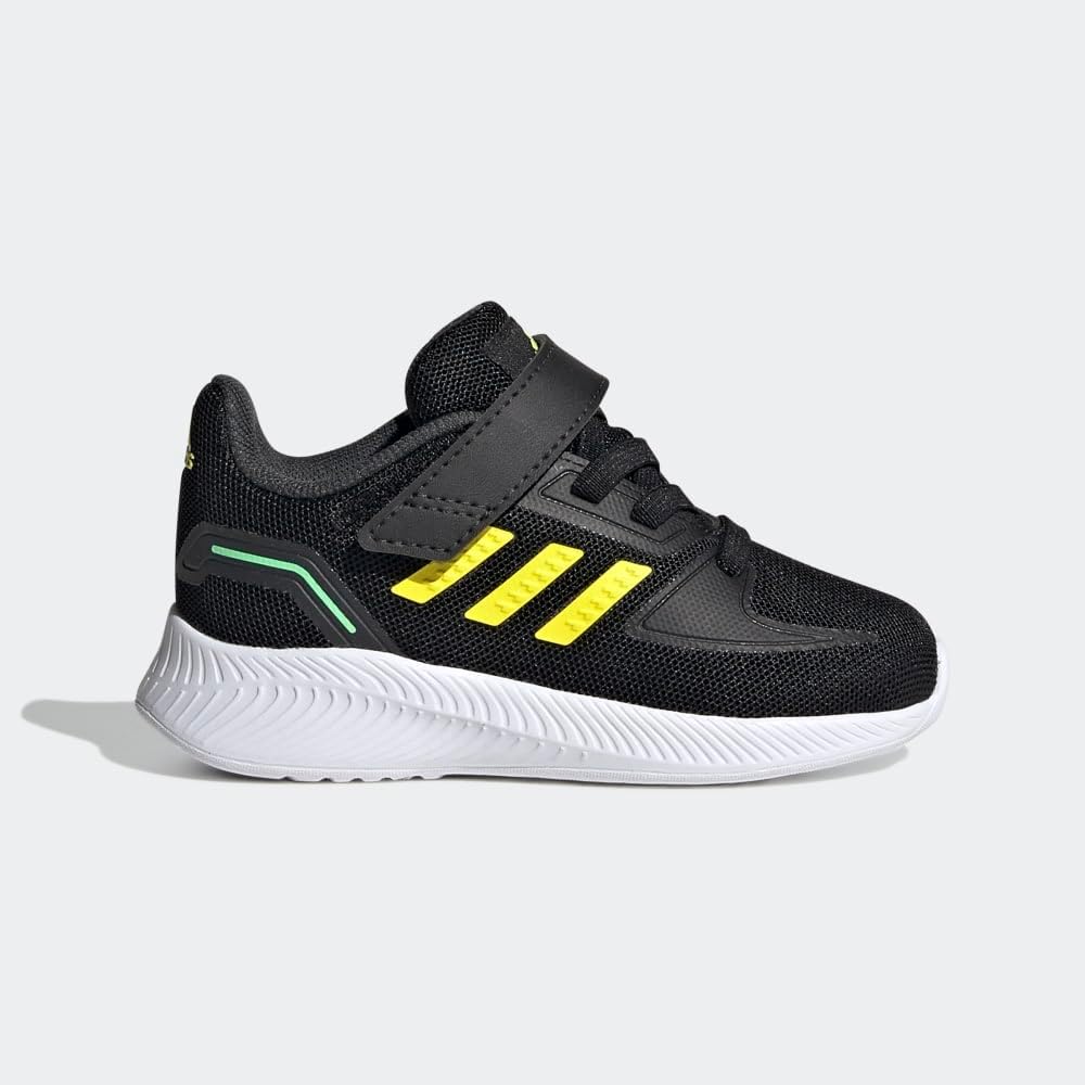 Кроссовки для бега adidas Unisex-Baby Runfalcon 2.0, черный/зеленый/желтый — фото 3