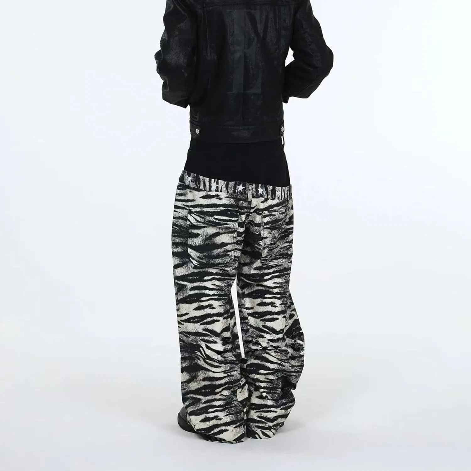 Джинсы с принтом Zebra Jeans, Black — фото 3