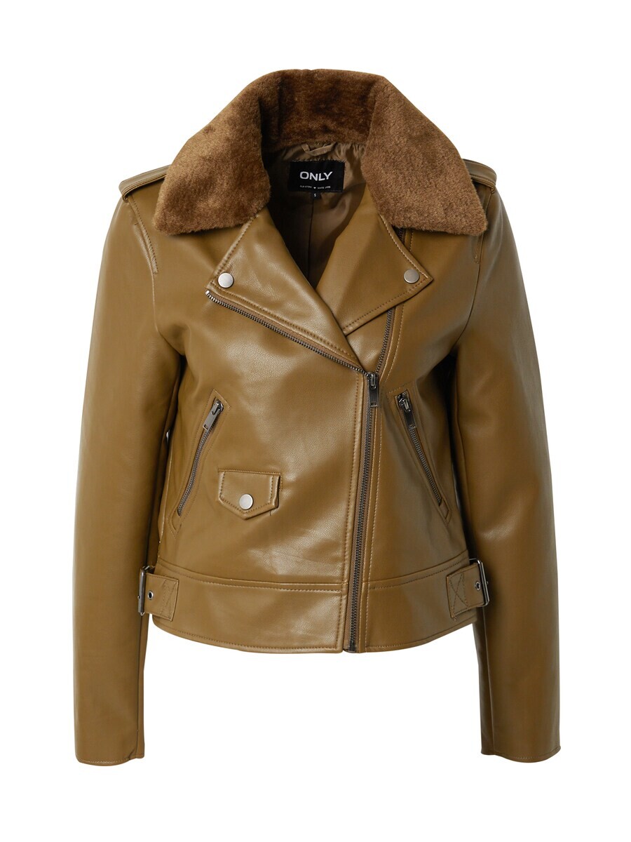 

Кожаная куртка ONLY Between-Season Jacket ONLVILHELMA, оливковый