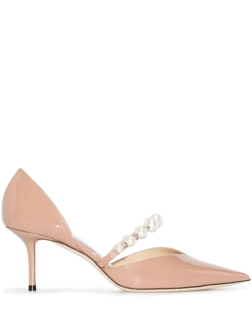Туфли Aurelie 65 с искусственным жемчугом JIMMY CHOO, розовый