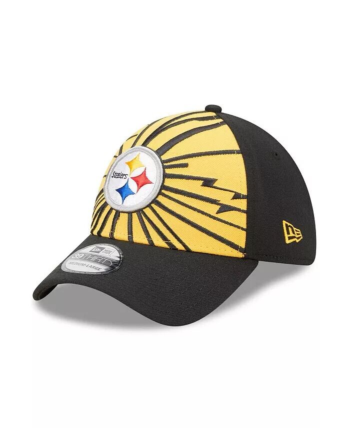 

Мужская золотисто-черная кепка Pittsburgh Steelers Shattered 39THIRTY Flex New Era