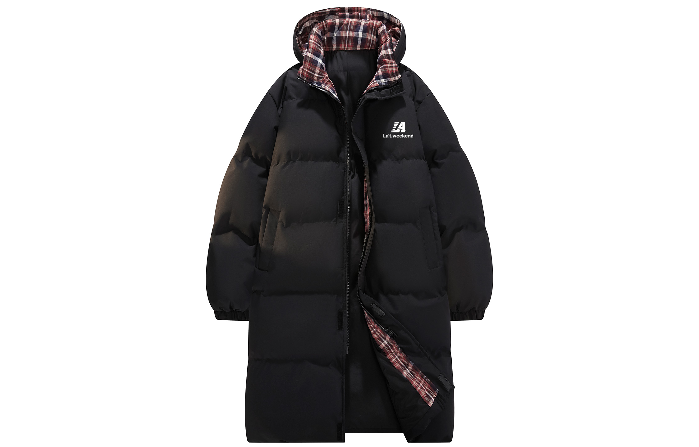 

Пуховая куртка унисекс La'T.Weekend, черный (plaid style-fm228)