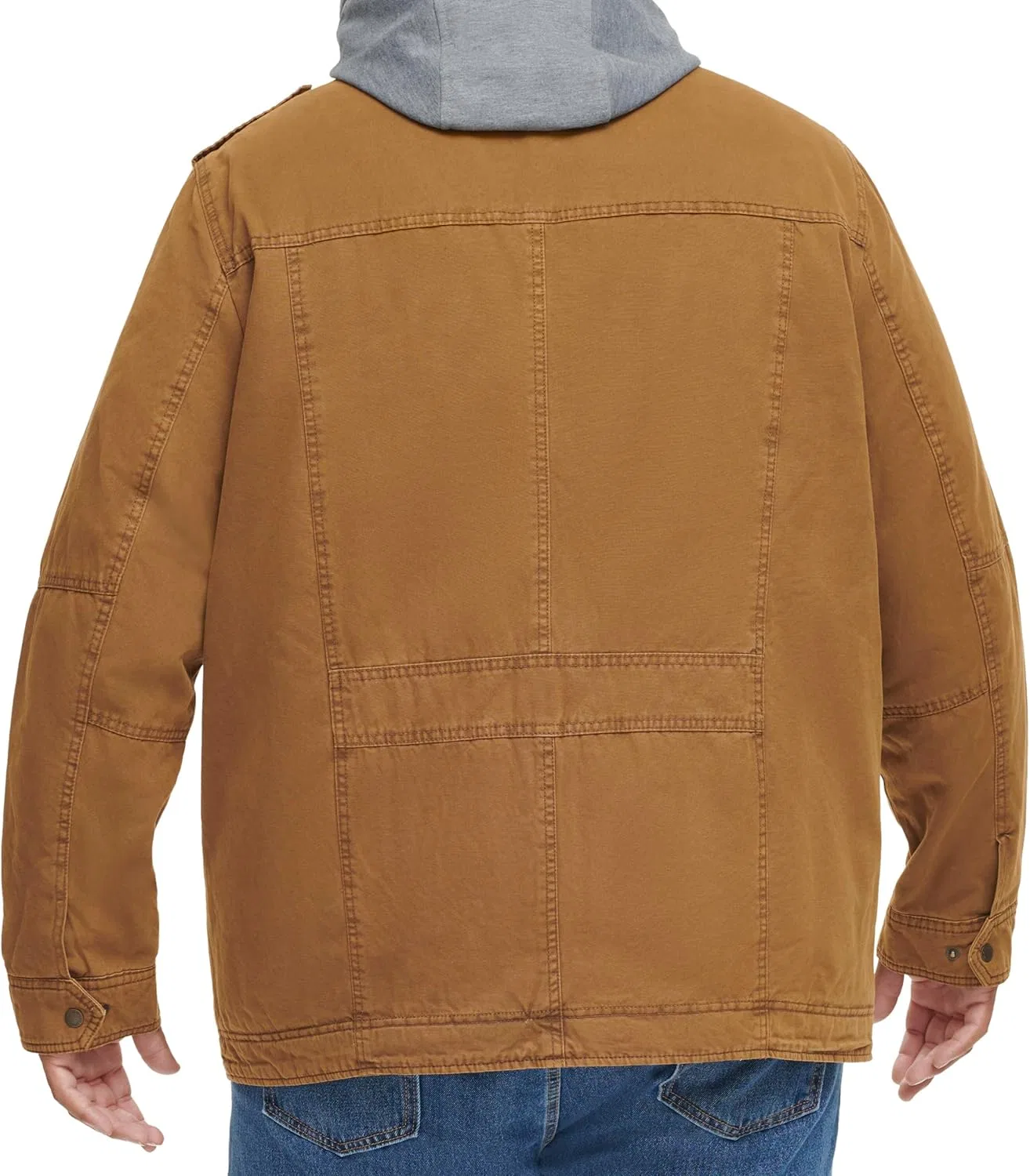 Куртка военная из хлопка Levi's, коричневый Worker Brown/Sherpa Lined — фото 2