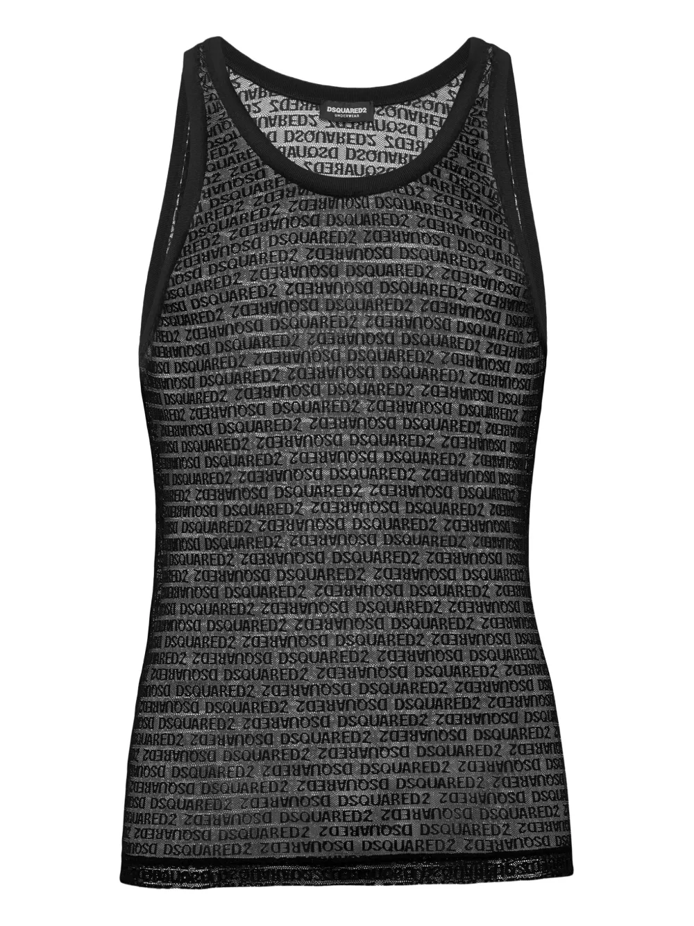 

Топ-майка в стиле "наследие" Dsquared2, черный