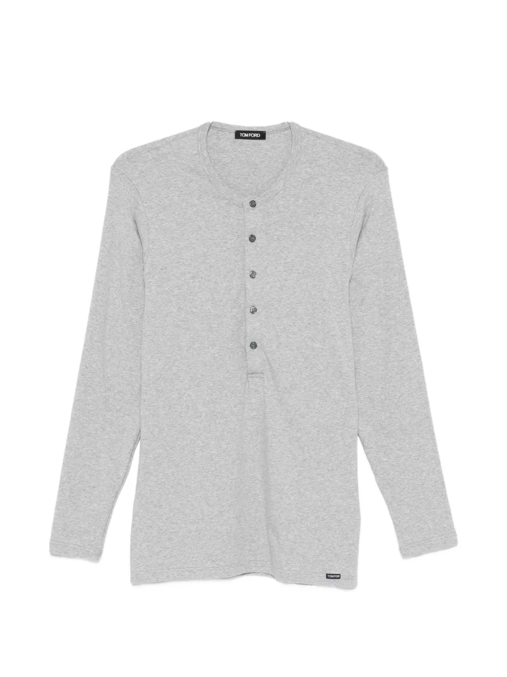 

Трикотажная футболка с застежкой хенли Tom Ford, серый