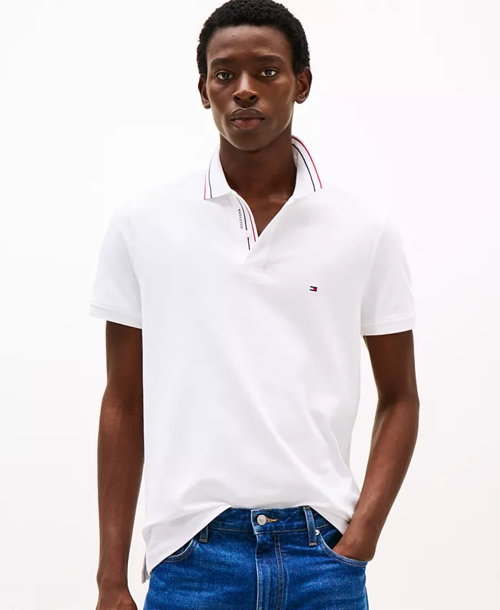 

Мужская классическая поло с планкой Big & Tall Tommy Hilfiger, белый