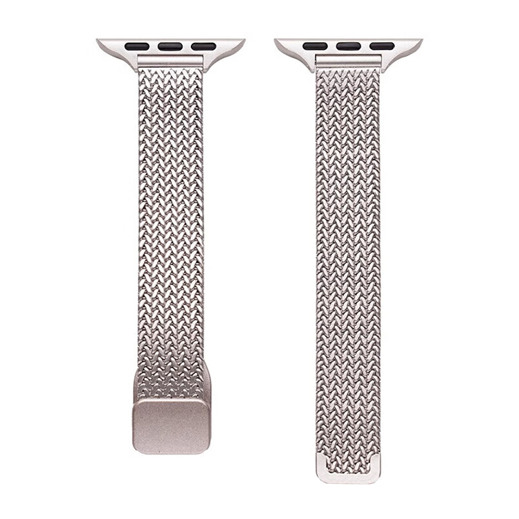 

Ремешок Apple совместимость Нержавеющая сталь 206 мм IBOANN Складная застежка Узор сердце Сетчатый ремешок Розовое золото