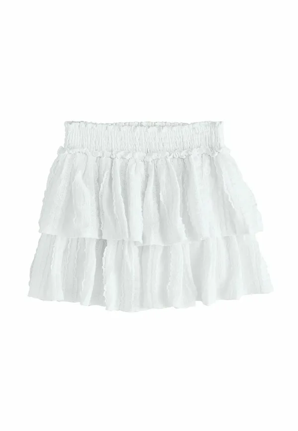 Мини-Юбка стандартного кроя с ярусами Next, White