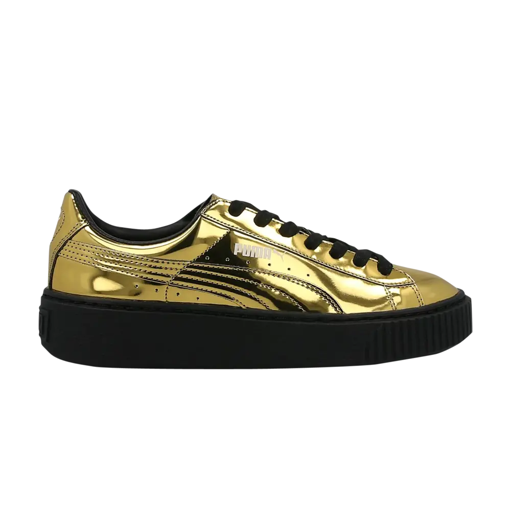 Кроссовки Wmns Basket Platform Puma, золото