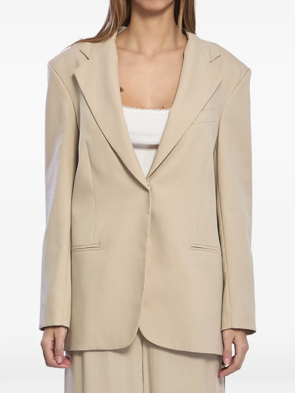 

Оверсайз блейзер Federica Tosi, бежевый