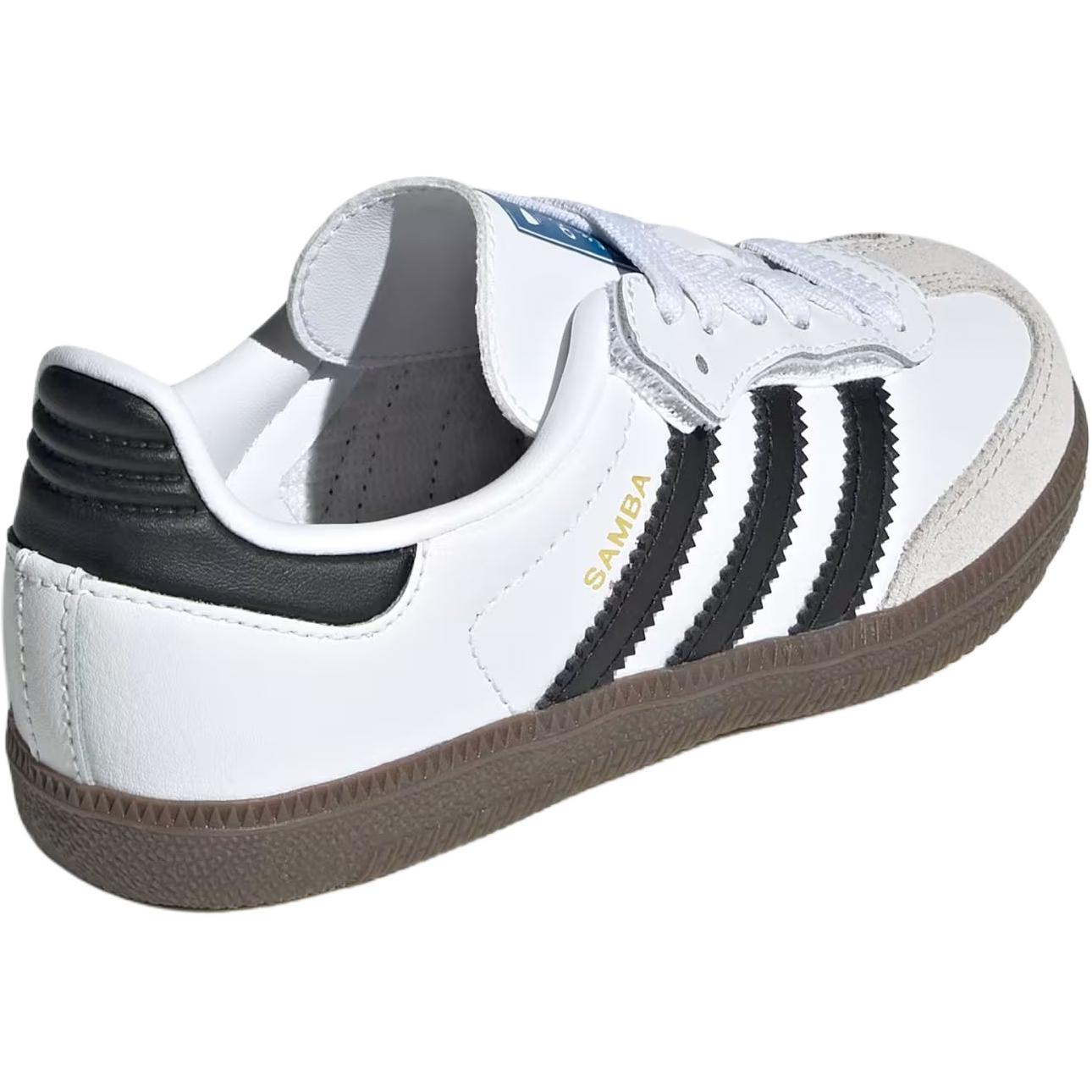 Самба OG детские скейтбординг кроссовки дошкольные Adidas Originals, белый/черный — фото 4