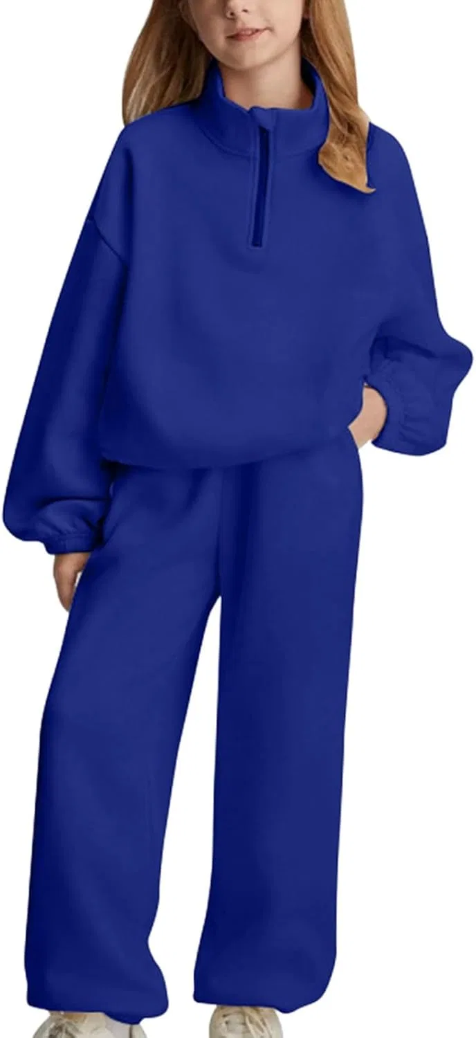 Детский спортивный костюм флисовый, Generic, 2 предмета, Blue