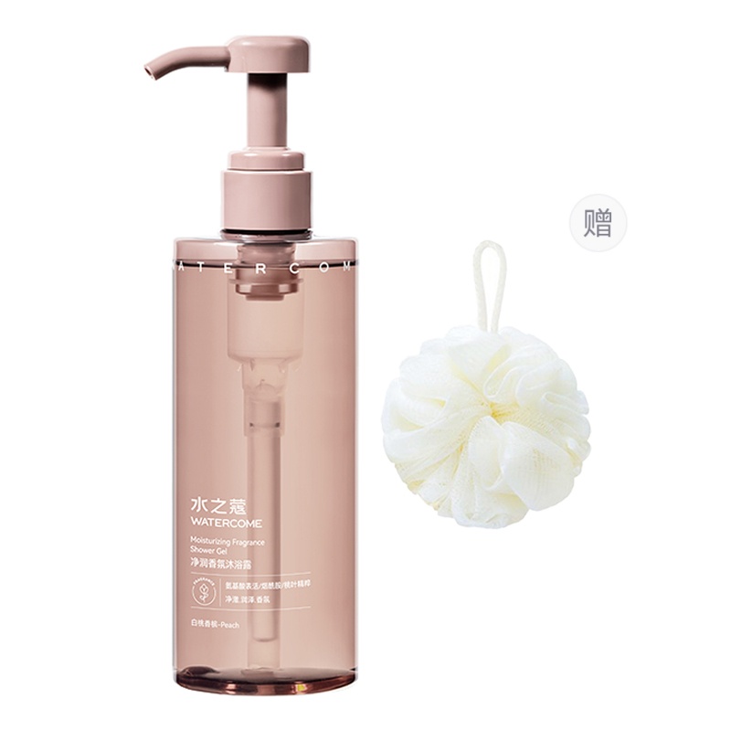 

Нежный увлажняющий гель для душа с эфирными маслами для глубокого очищения 400мл/500мл WATERCOME, белый Peach Champagne Purifying Fragrance Shower Gel 400ml