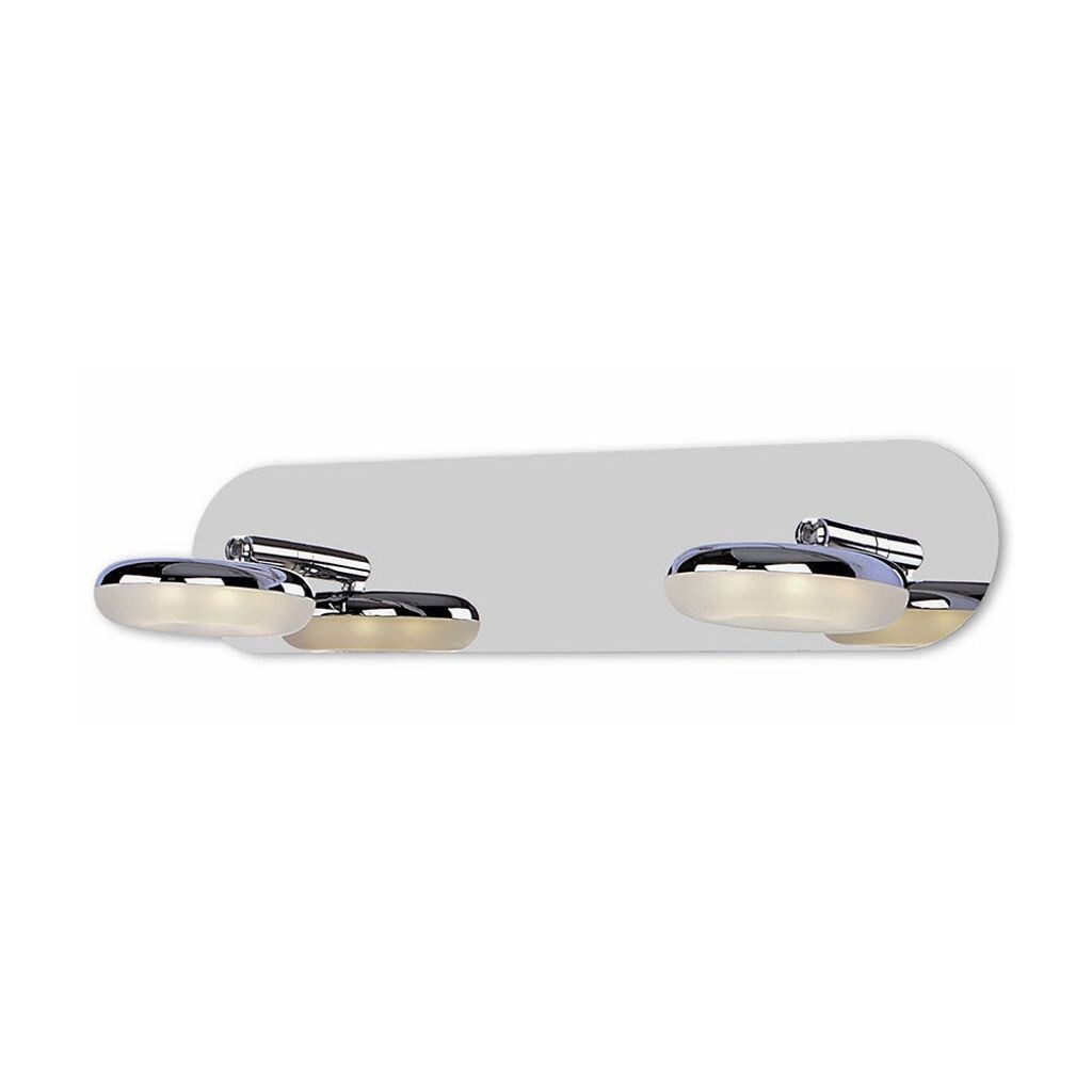 

Top Light Ohio 2 светодиодный светильник для ванной комнаты 2x5 Вт IP44 нейтральный белый 4000K поворотный регулируемый, серебро