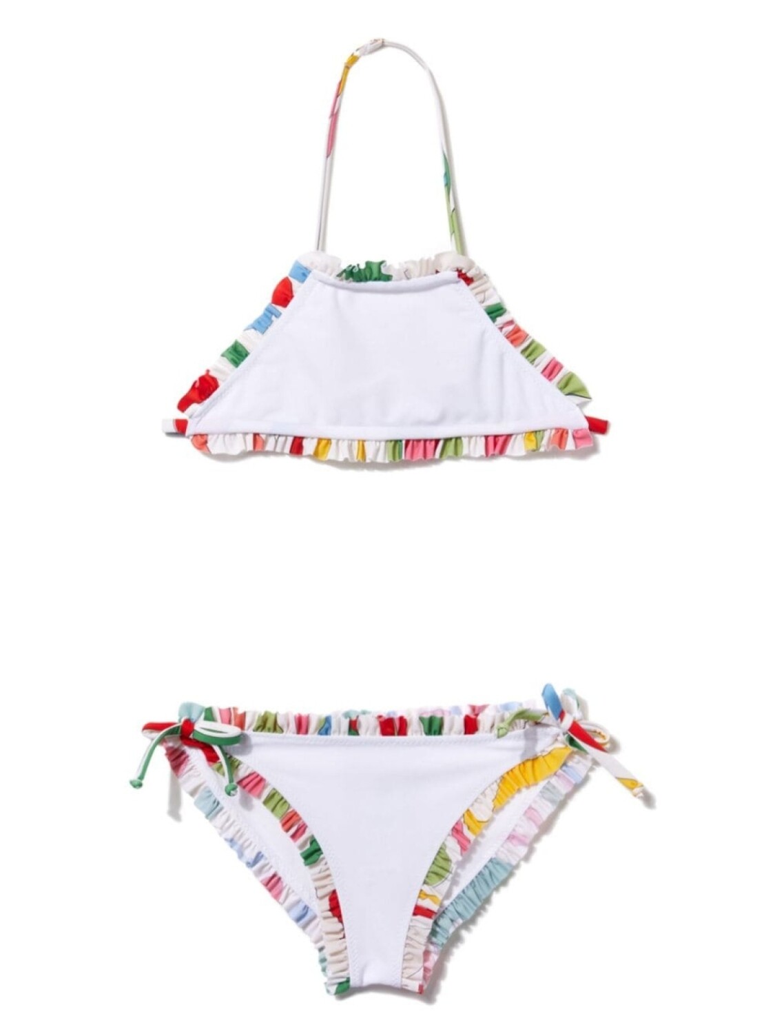 

PUCCI Junior комплект бикини с оборками, белый