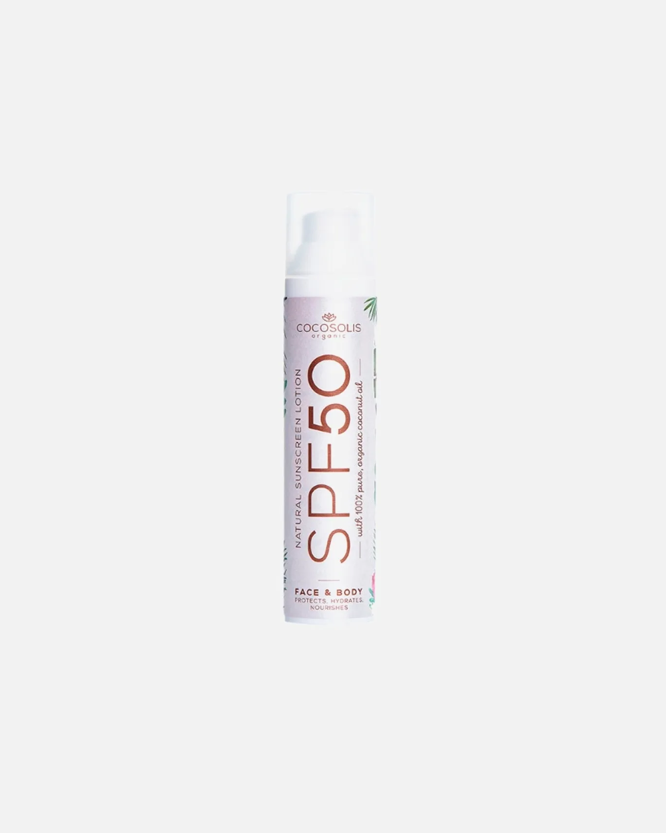 Натуральный солнцезащитный лосьон SPF 50 Cocosolis, 100 мл