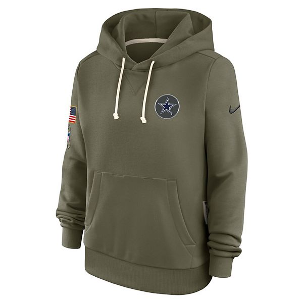 Женская оливковая толстовка Dallas Cowboys 2025 Salute to Service Sideline Standard Issue Dri-FIT Nike — фото 3