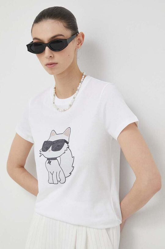 

Хлопковая футболка Karl Lagerfeld, белый
