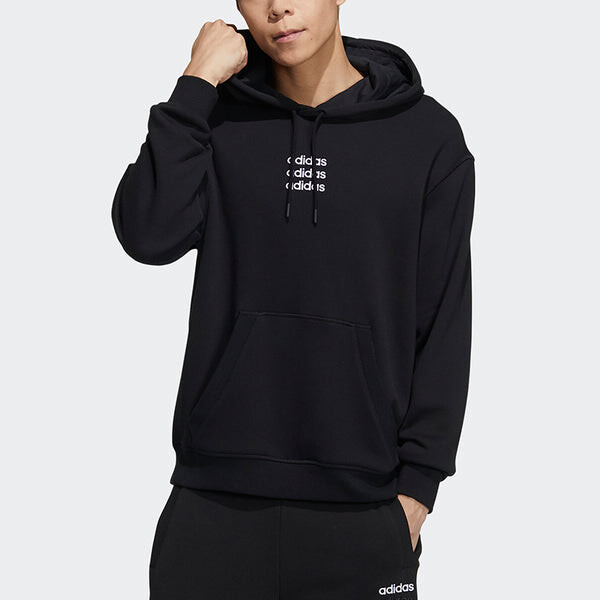 Толстовка neo m ce c+ sports printing logo black Adidas, черный — фото 4