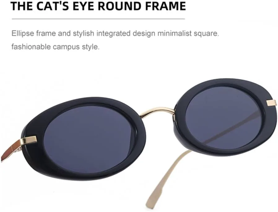 

Ретро маленькие овальные солнцезащитные очки для женщин в стиле панк, винтажные солнцезащитные очки для мужчин с защитой от УФ-излучения UV400 HDUBFY, C3 Demi Brown