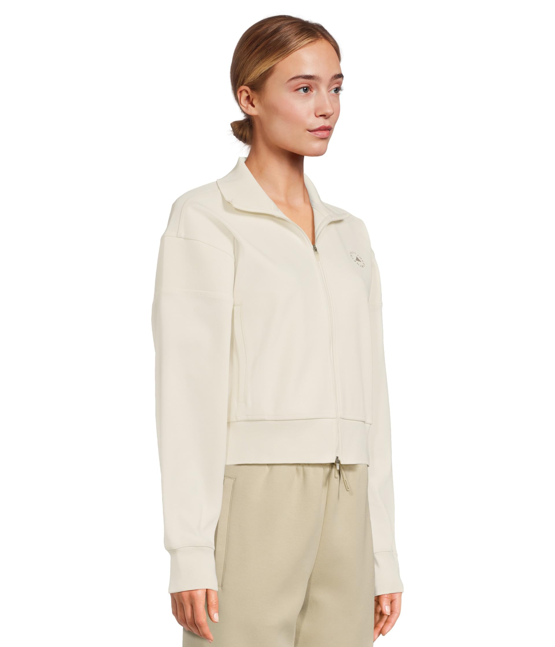 Топ adidas by Stella McCartney Knitted Tracktop JX9109, цвет Almond Milk/SMC — фото 2