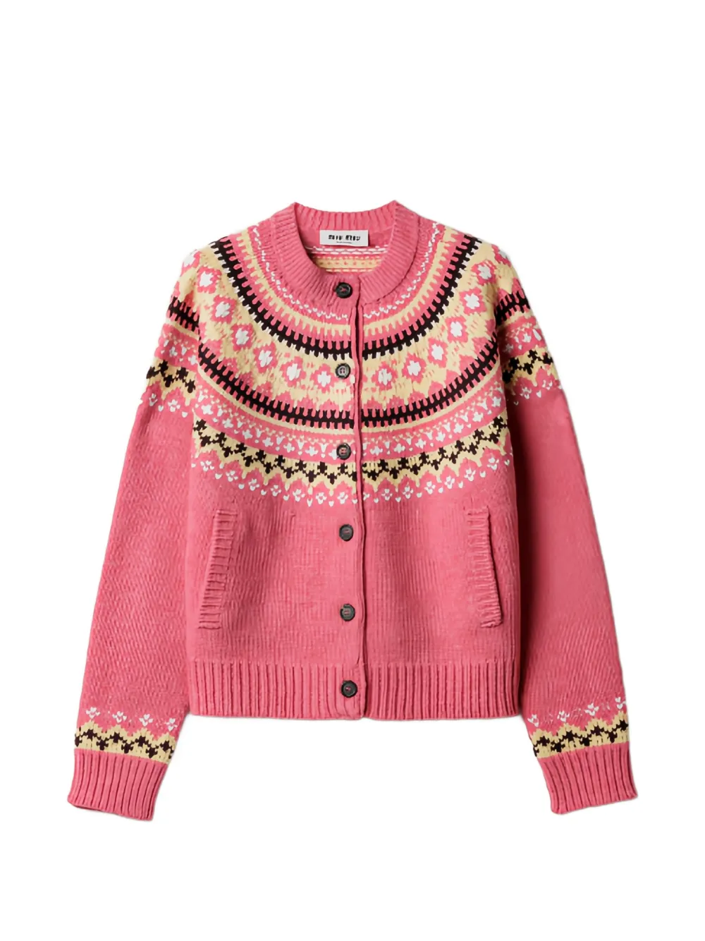 

Жаккардовый кардиган Miu Miu, розовый
