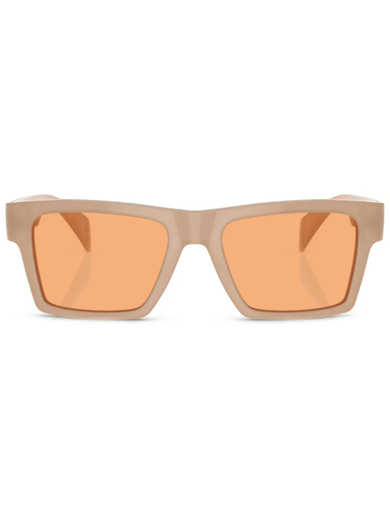 

Versace Eyewear солнцезащитные очки в прямоугольной оправе с декором Greca, розовый
