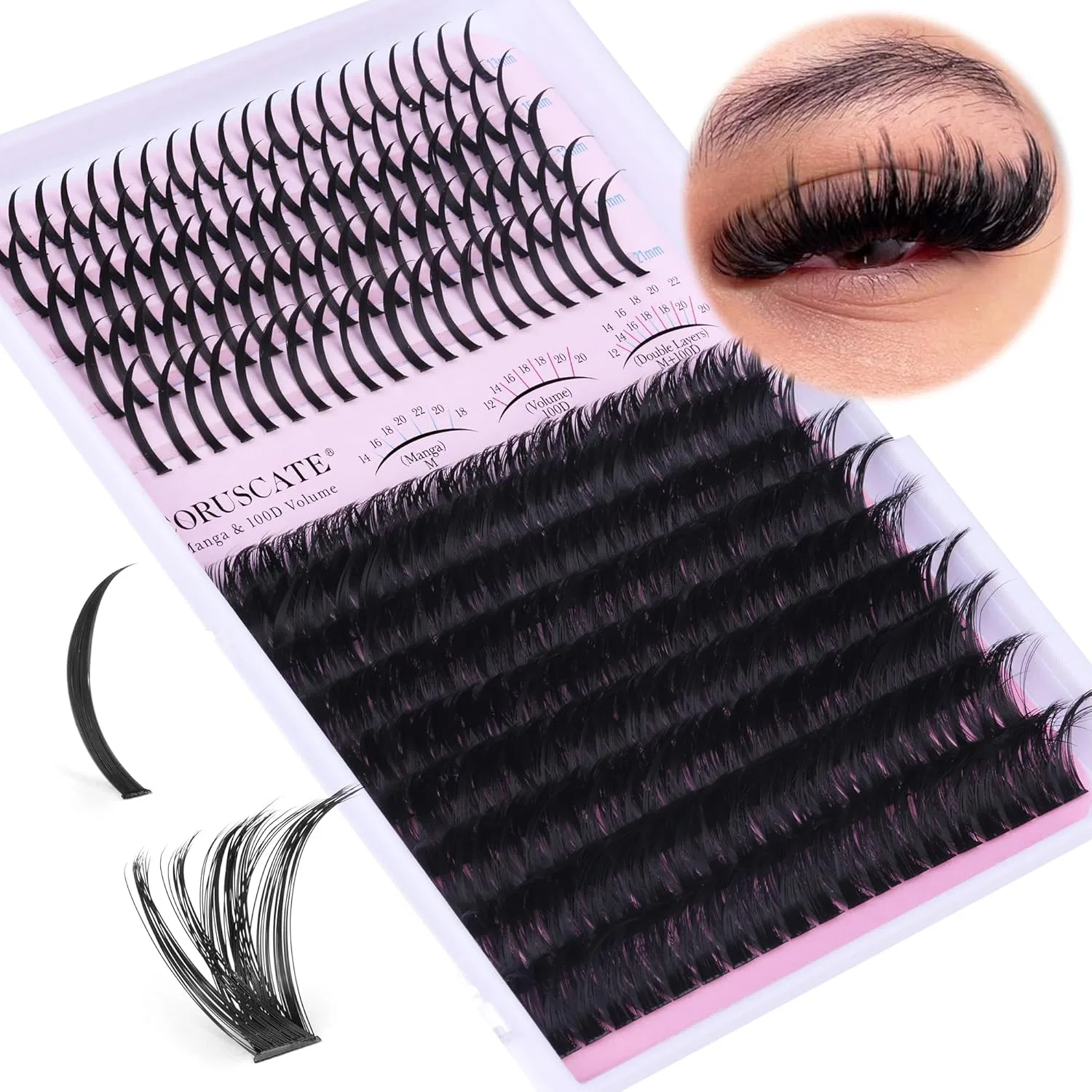 Пучковые ресницы «100D Cluster Eyelashes» от CORUSCATE Coruscate