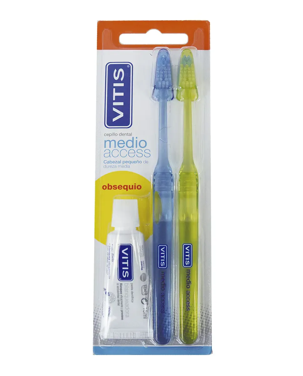 Двусторонняя зубная щетка Access Medio Vitis