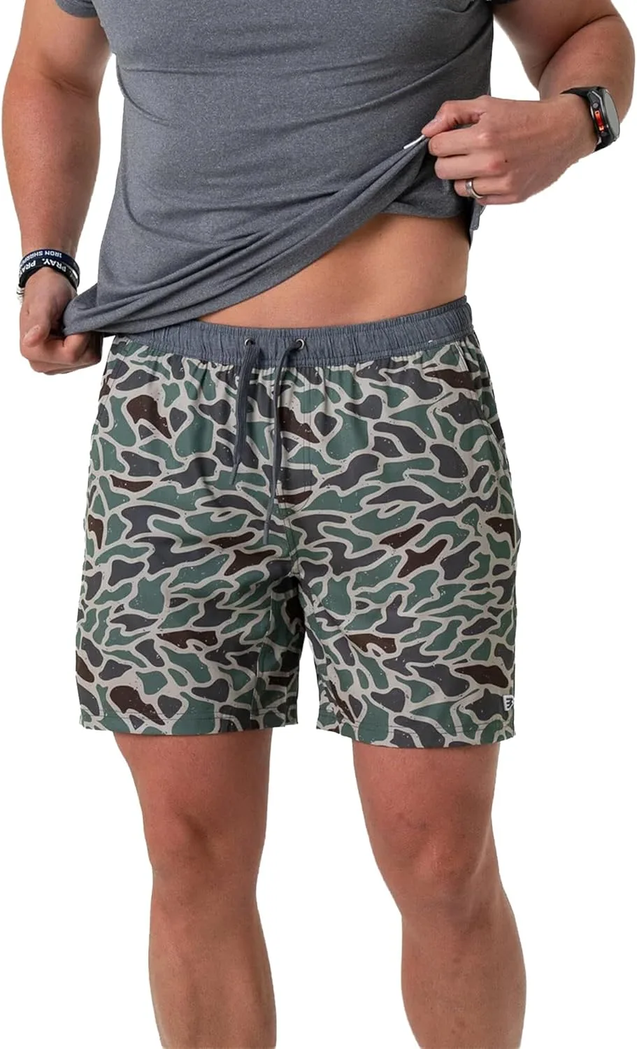 

Мужские шорты BURLEBO для тренировок и отдыха с подкладкой и боковыми карманами