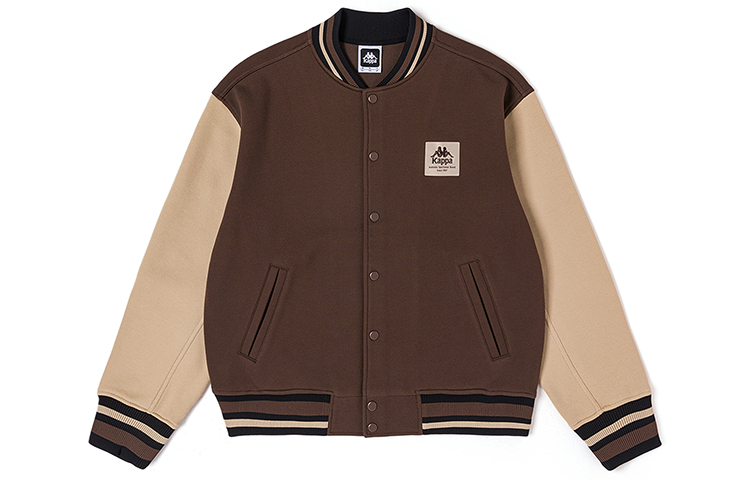 

Мужская бейсбольная куртка, воротник средней высоты Kappa, темный коричневый коричневый-6536