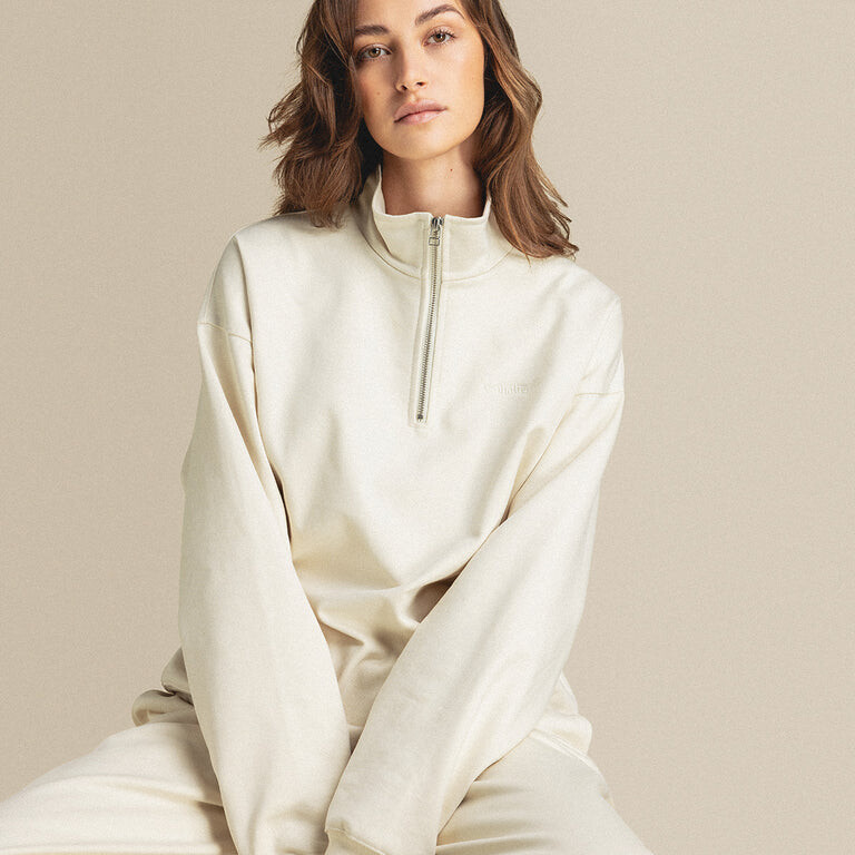 

Свитер Essential Half Zip Sweater Asphaltgold, цвет birch