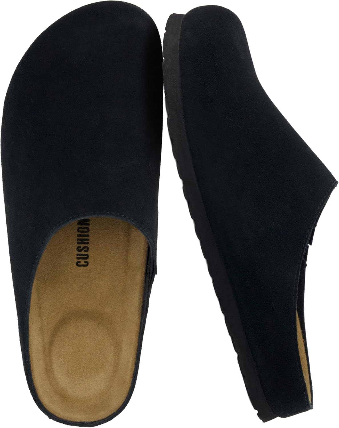 

Мужские сабо CUSHIONAIRE Heath из настоящей замши с амортизирующей стелькой из пены памяти, удобные шлепанцы на легкое надевание, черный