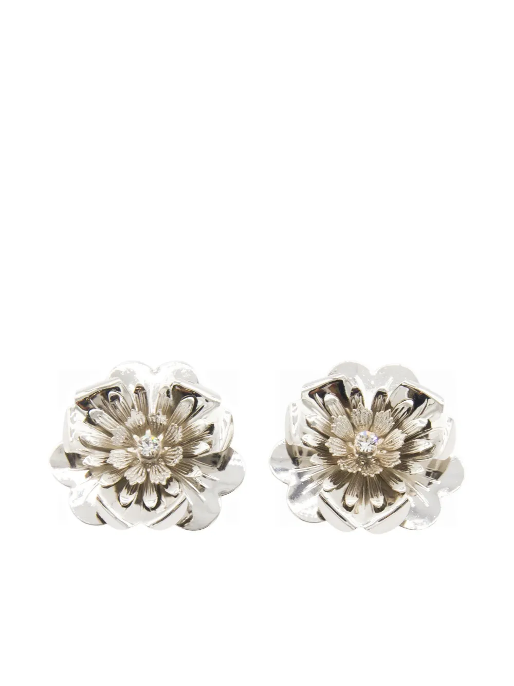 

Серьги с декоративными цветами BLUMARINE, серебяный