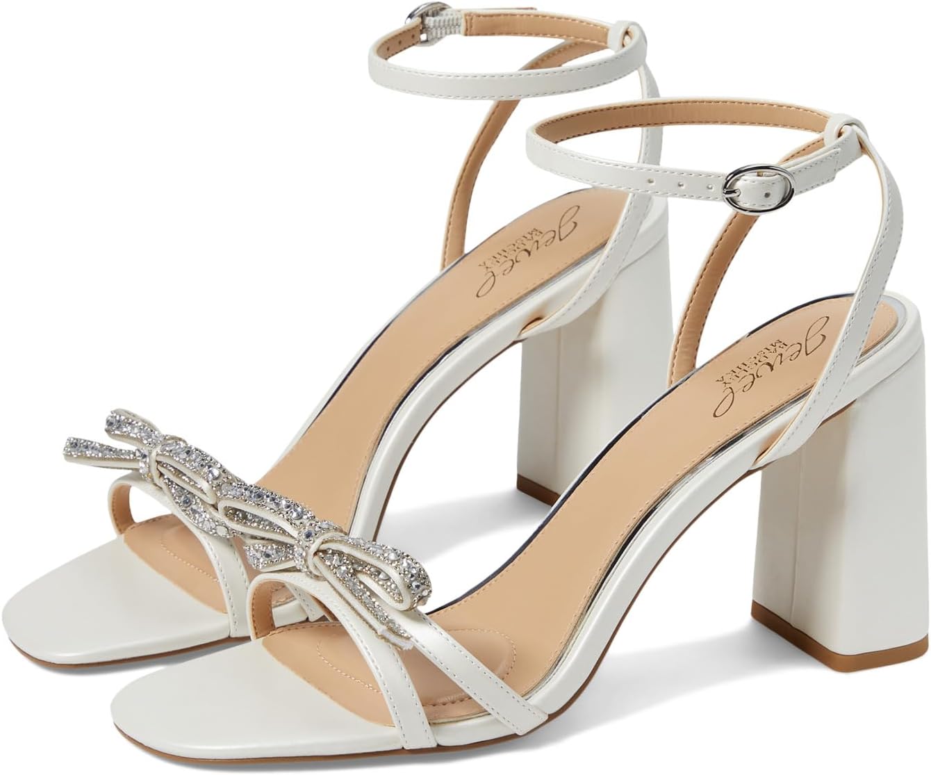 Сандалии Jewel Badgley Mischka Hillary, цвет White Matte