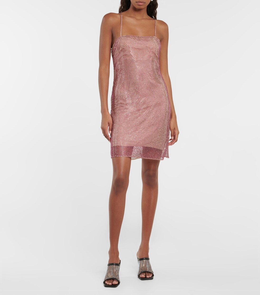 Мини-платье, украшенное кристаллами Stella McCartney, фуксия — фото 2