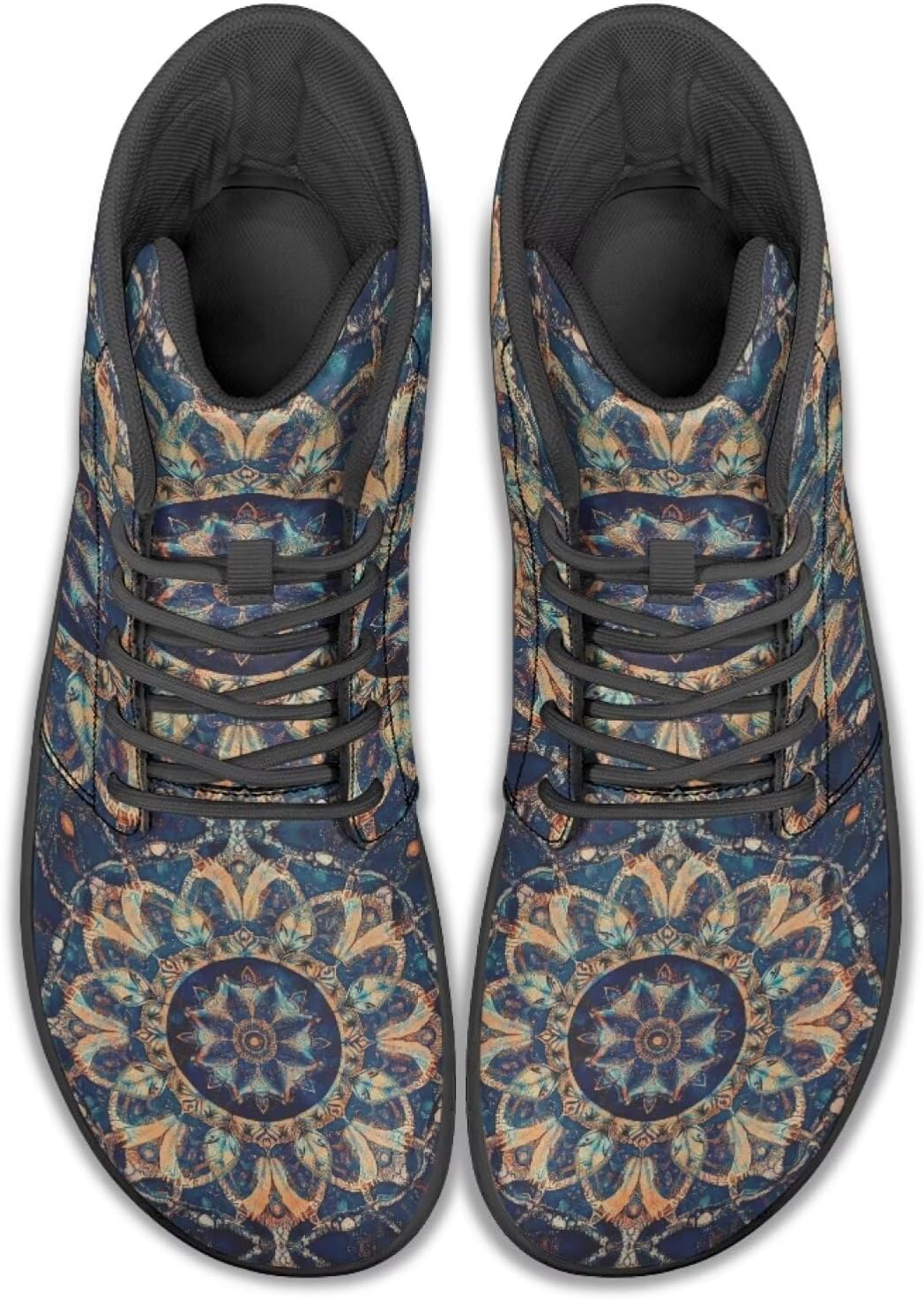 Мужские сандалии Howilath Boho Mandala с животным принтом, обувь, кроссовки с широкой носочной частью, высокие кеды, минималистичные кроссовки с нулевым перепадом, серый — фото 4