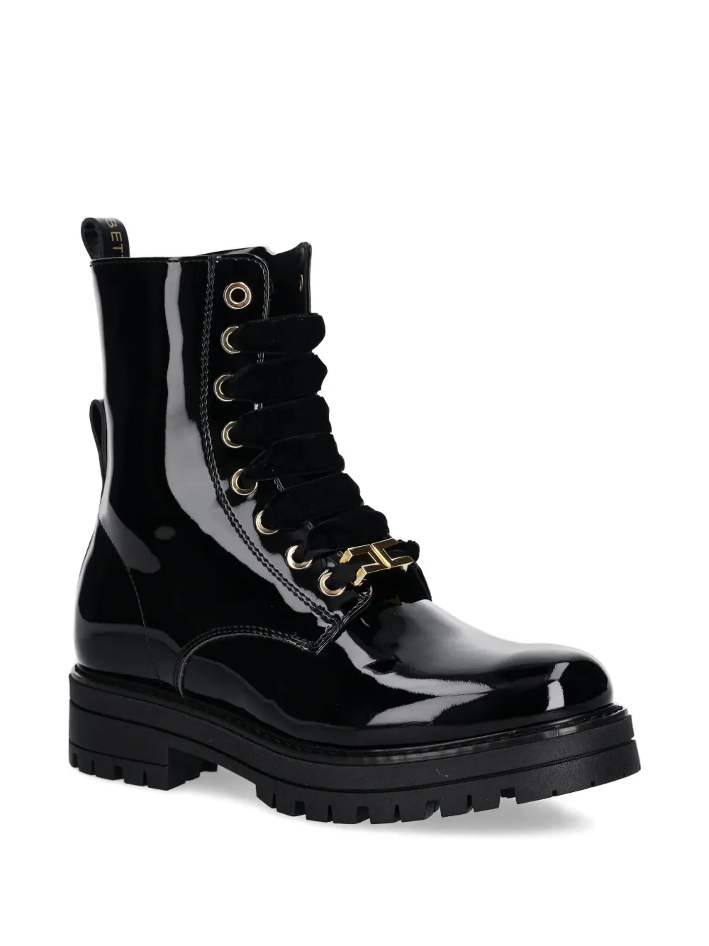 

Ботинки на шнуровке с цепочкой Elisabetta Franchi La Mia Bambina, черный