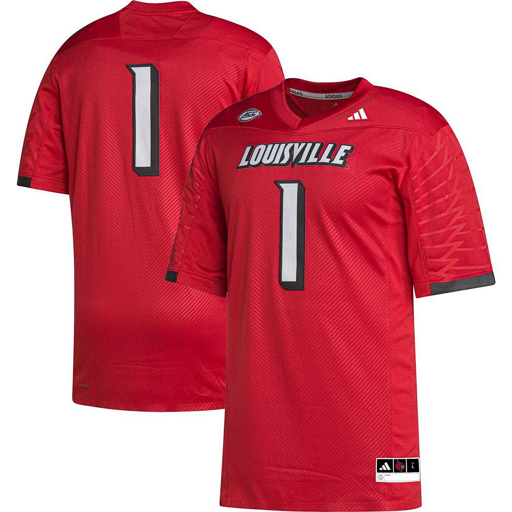 

Мужская футболка adidas #1 Cardinal Louisville Cardinals Premier Adidas, цвет Lou Red