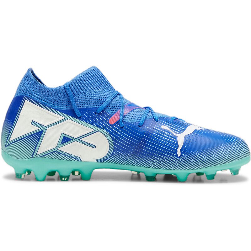 

Футбольные бутсы для игры на хард Future 7 Match MG JR Puma, цвет bluemazing-puma white-electric peppermint
