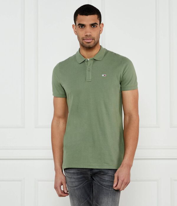 

Рубашка поло Slim fit Tommy Jeans, зеленый