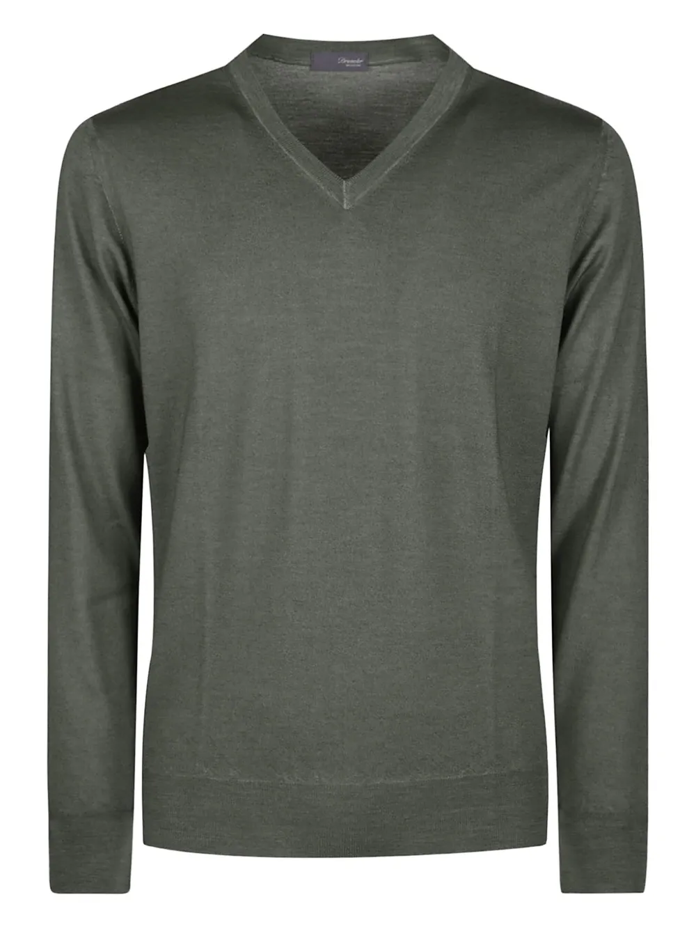 

Шерстяной свитер с V-образным вырезом Drumohr, зеленый