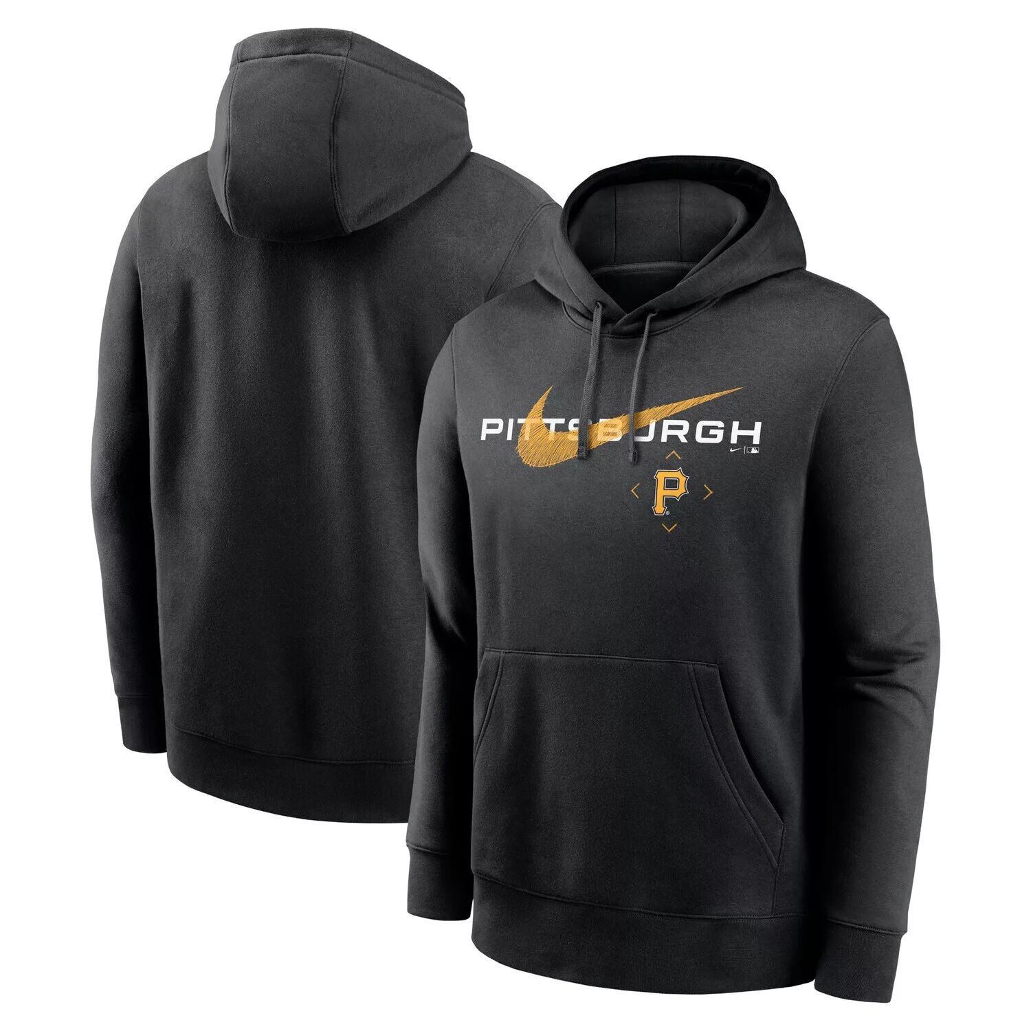 

Мужской пуловер с капюшоном Nike Black Pittsburgh Pirates Swoosh NeighborHOOD