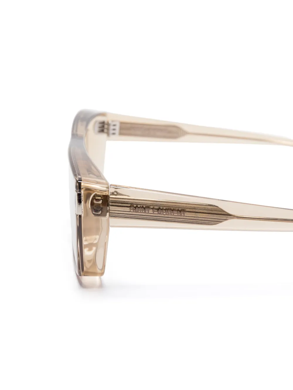 

Солнцезащитные очки в прямоугольной оправе Saint Laurent Eyewear, коричневый