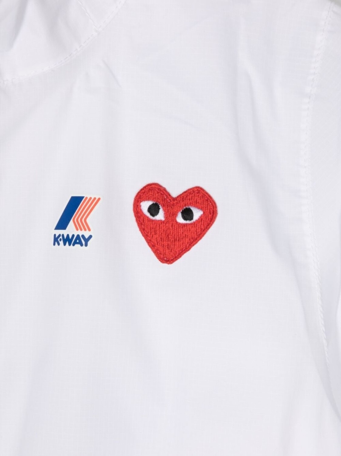 Comme des Garçons непромокаемая куртка Claude из коллаборации с K-Way, белый — фото 3
