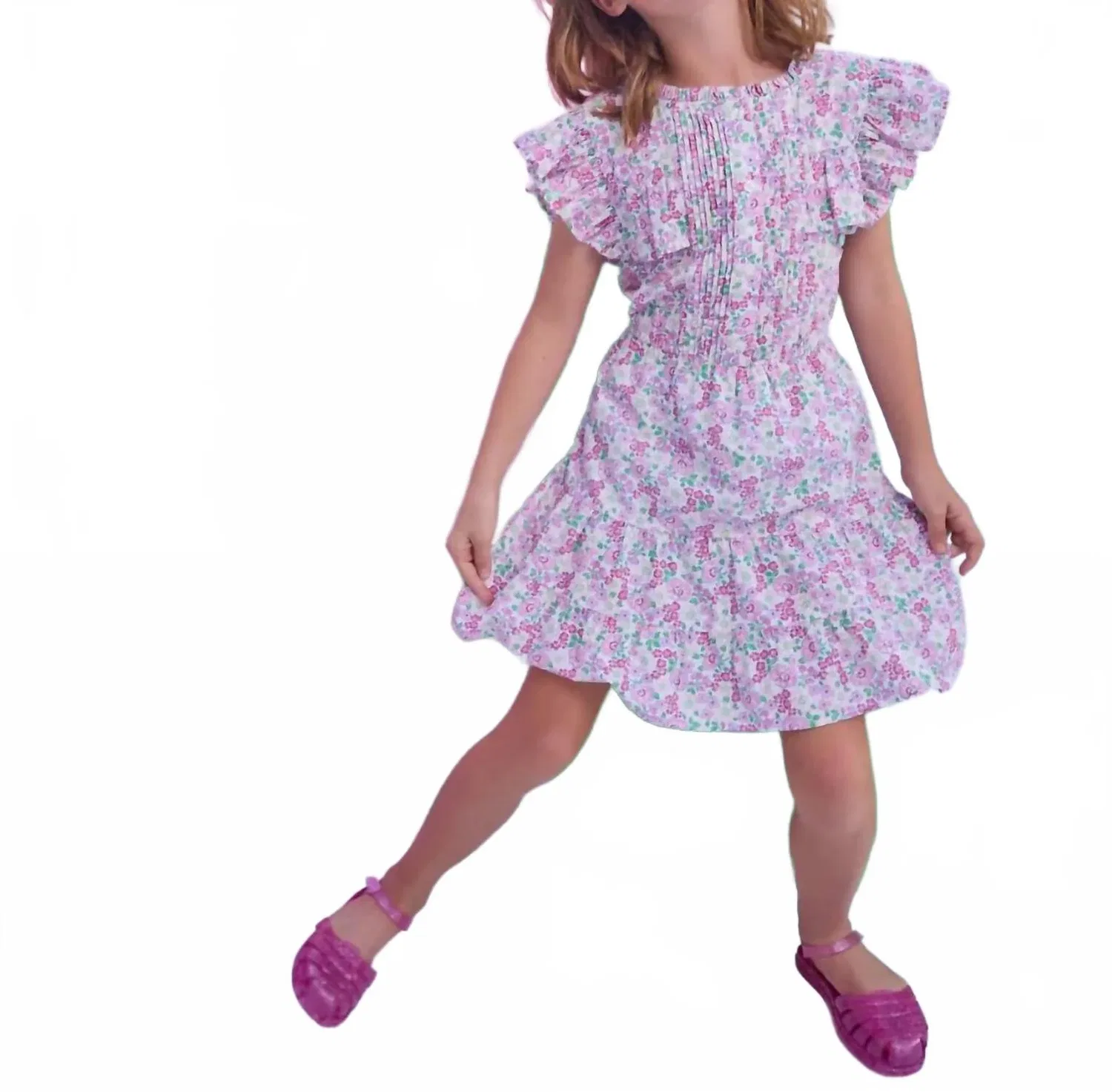Bisby Платье Rodeo Floral Dress в розовом цвете от Bloomsbury Blossoms — фото 2