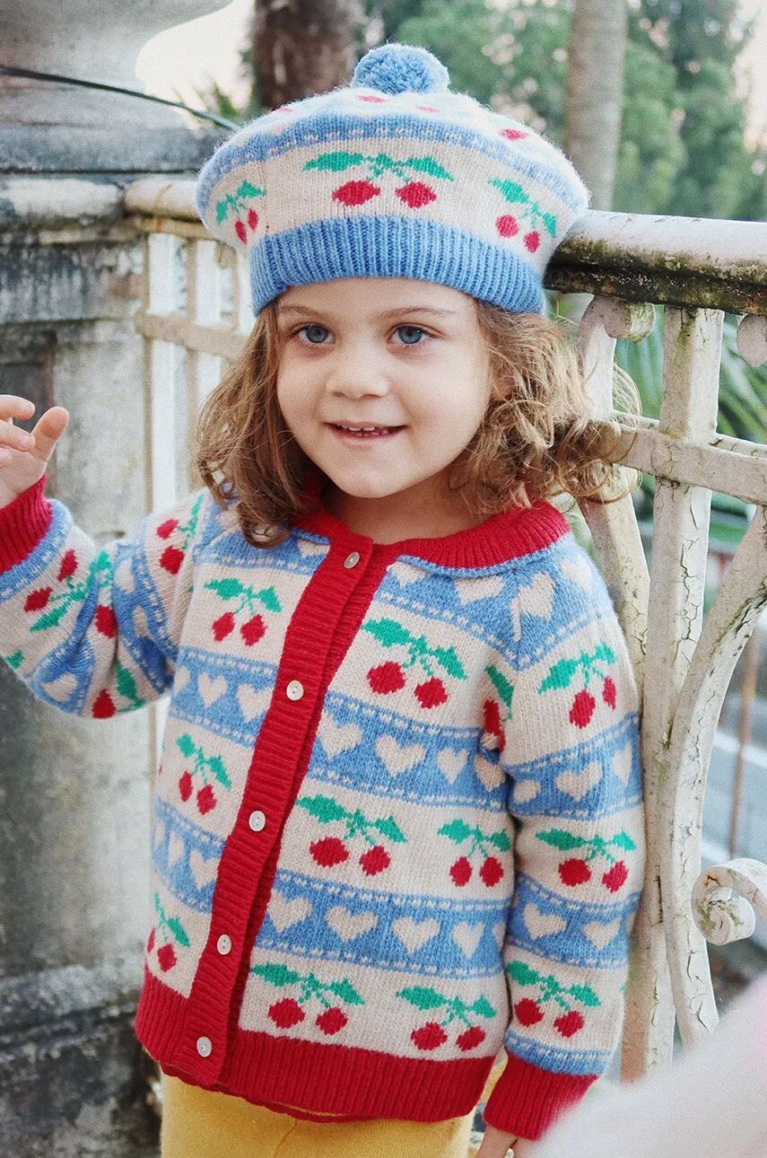 

Детский шерстяной кардиган Konges Sløjd BELOU KNIT CARDIGAN, синий