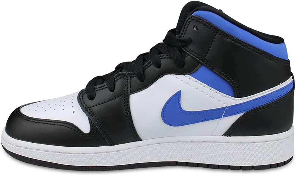 Детские кроссовки Nike Air Jordan 1 Mid, белый/синий/черный — фото 2