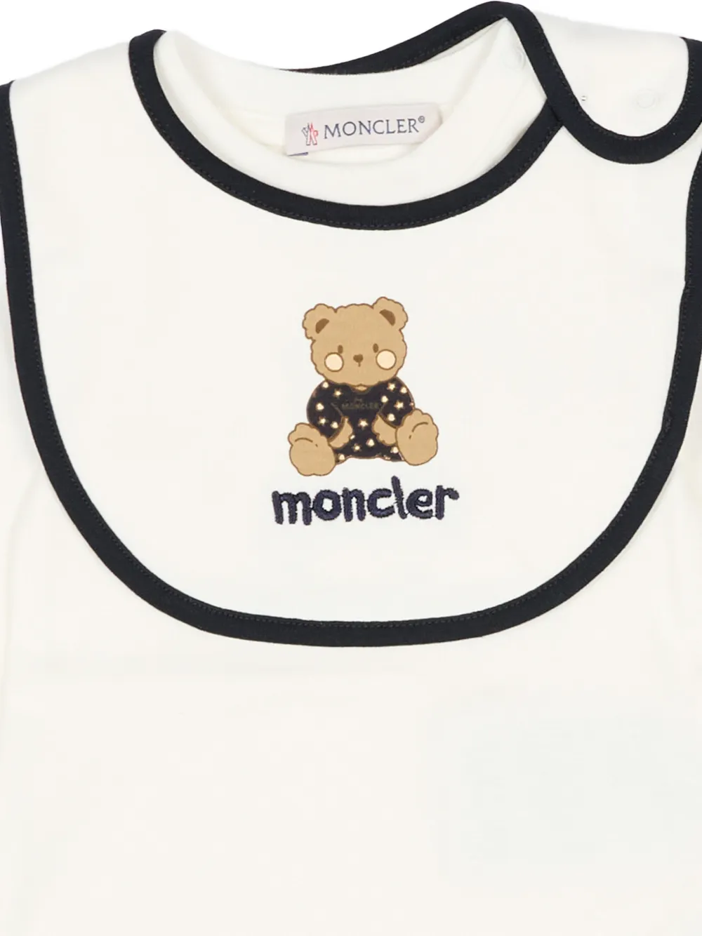 Комплект боди с логотипом Teddy (набор из двух штук) Moncler Enfant, нейтральный — фото 2