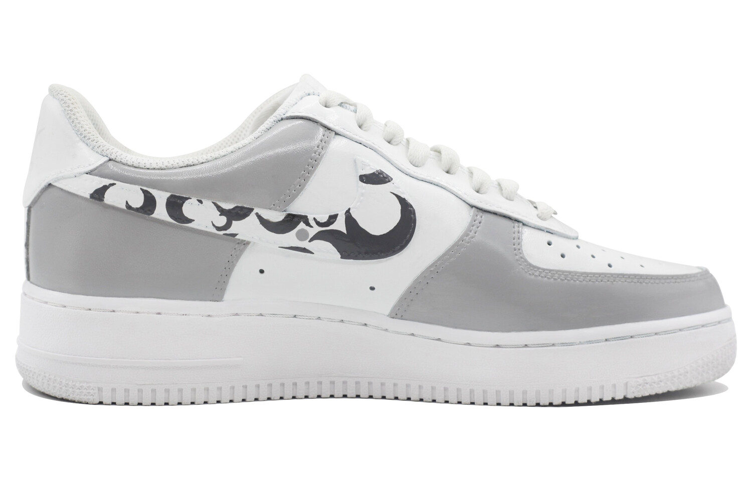 

Кроссовки Nike Air Force 1 Skateboarding Shoes Unisex Low-top Gray/Black/White, серый